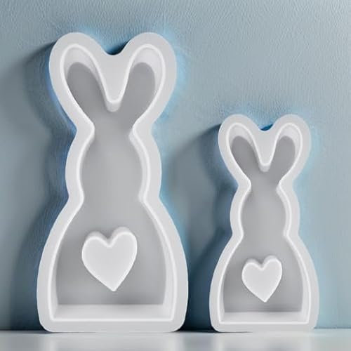 Silikonformen Gießformen Ostern, Silikonform Gießformen, Hasenform für Ostern, Ostern Hase Backform, 3D Kaninchen Gießform Ostern für DIY Handwerk, Ostern Dekoration