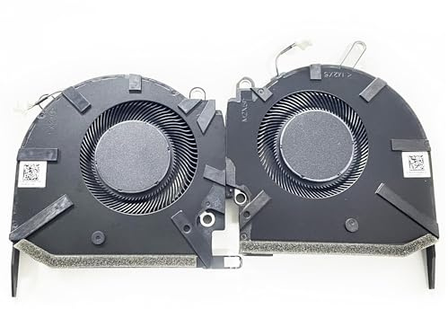 Fleshy Leaf CPU+GPU Cooling Fan Replacement for HP OMEN 16-K 16-N Pro TPN-Q280 0FPKK0000H DFS5K223052839 0FPKJ0000H DFS5L32G164865 N18090-001 N18091-001 DC5V