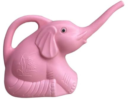 F Fityle 2L Arrosage d'Éléphant, Arrosoir de Jardin en Plastique Léger, Bouilloire avec Une Bouche à Longue Bouche pour Jardin, Rose