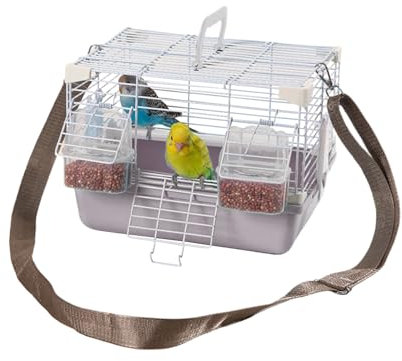 Vogelkäfig - Tragbare Wellensittich-Transportbox - Mit Tragegriff & Robustes Kleintierzubehör Für Nymphensittiche, Pfirsichköpfchen Und Perlaustriche