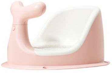 Baby Bath Seat for Sitting Up Infant Bath Tub Chair with Soft Backrest & Anti-Slip Design Toddler Bath Support Seat for Babies Shower Bathtub & Bath Bucket Use (Pink)