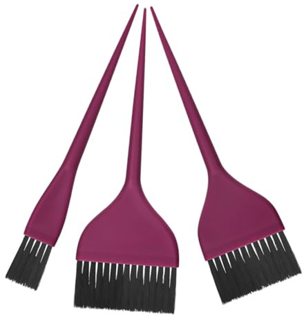 LRXIYODE 3 pièces Set de Pinceaux de Coloration pour Cheveux Doux et Durables Outils Polyvalents pour Teinture et Soins Salon Professionnel