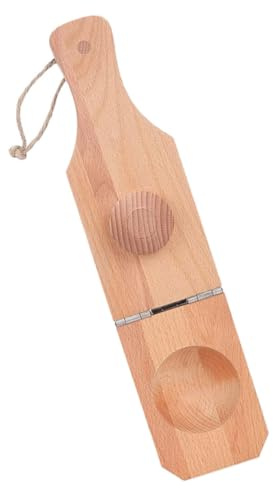 BIUDECO Presse-purée Manuel Pliable Bois pour Pommes de Terre et Bananes Ustensile Cuisine Antidérapant pour Tostones Outil Suspendu Pratique et Gain de Place