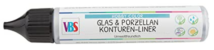 VBS Glas- & Porzellankonturen-Liner, 28ml Silber
