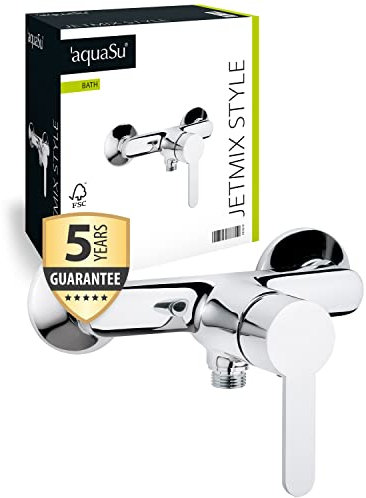 'aquaSu® Einhandmischer Jetmix Style für Brause | Chrom | Wasserhahn | Einhebelmischer | Armatur | Mischbatterie | Duscharmatur