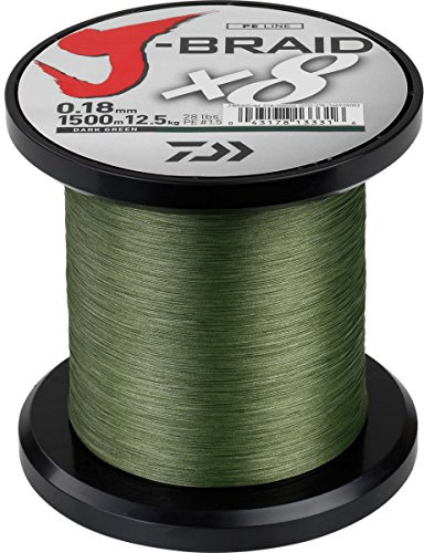 Daiwa J-Braid X8, 1500m dunkelgrün - geflochtene Angelschnur