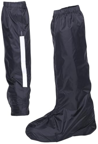 HOCK Couvre-Chaussures Imperméables Unisexes avec Réflecteurs – Gamasches Longues Jusqu’aux Genoux, 100% Étanches – Protection Pluie Vélo pour Hommes et Femmes - XL 46-47