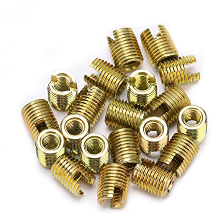 20Pcs 302 Carbon Steel Self-Tapping, Nails, Screws & Fasteners Screws Thread Insert Screw Bushing Repairing Kit Thread Repair Insert(M4*0.7 Outer M6.5 * 0.75)