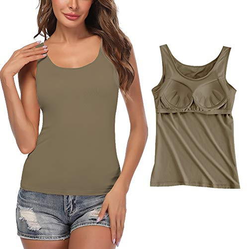 STARBILD Camiseta Mujer Interior de Microfibra Camisola Larga Básica de Mujeres Camisola de Tirante de Spaghetti Ajustable