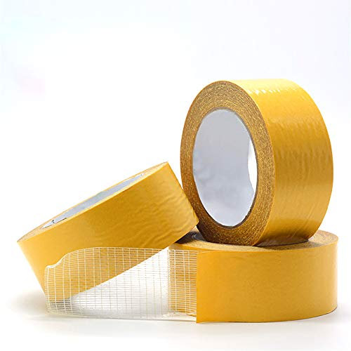 SUPERTOOL Selbstklebendes Klebeband, super klebriges Netzband, Fiberglas-Tuch, doppelseitiges Klebeband für Autoindustrie, Abdichtung, Legierungsbindung, Stoff, Leder (10 mm x 25 m, 2 Stück)