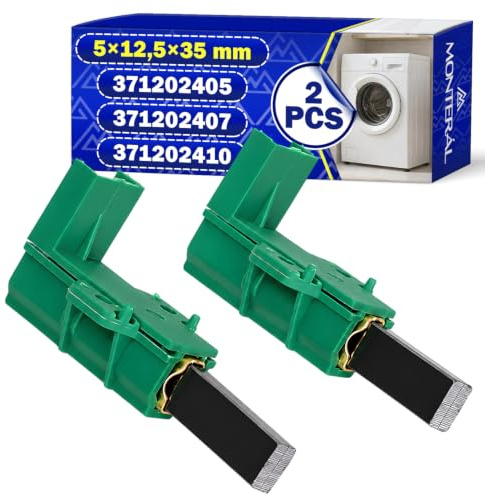 2 x Washing Machine Motor Carbon Brushes 5x12,5x35mm for Beko 371202405