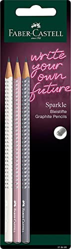 FABER-CASTELL 218485 - Bleistiftset Sparkle Sommer, Härtegrad B, 3 Stück im Blister