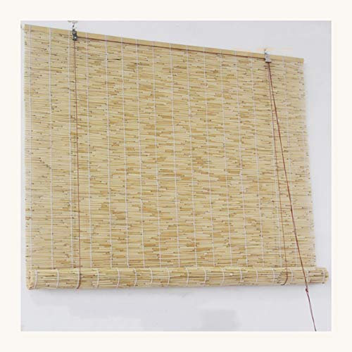QWEASDF Sonnenschutz Bambusrollo, Cool, Lichtfilter Rollläden, Rollo Bambus Bambusrollo Rollläden im Freien, Sonnenschutz, Türvorhang, Inneneinrichtung, Sichtschutzvorhang, Rustikal,50x200cm/20x79in