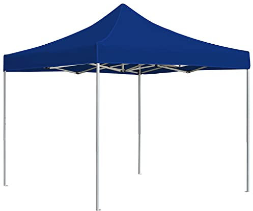 vidaXL Profi Partyzelt Faltbar Pavillon Festzelt Gartenpavillon Bierzelt Faltpavillon Faltzelt Gartenzelt Garten Aluminium 2x2m Blau