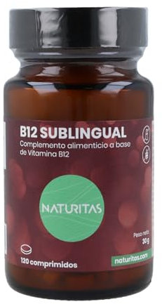 Vitamina B12 Sublingual 100 Comprimidos Naturitas Essentials | Para veganos y vegetarianos | Revitalizante | Favorece el sistema inmunológico.