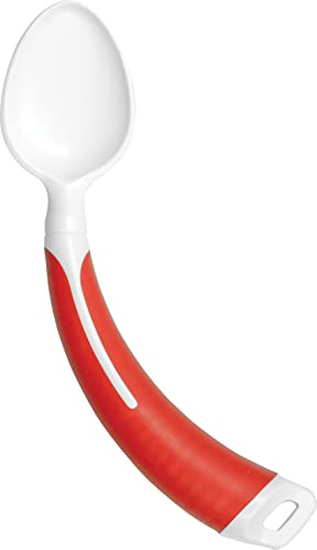 Aidapt Cuchara curva/en ángulo (zurdos) para uso por personas mayores, personas con un mal agarre o movimiento limitado de la muñeca y aquellos que sufren de enfermedad de Parkinson y artritis. Comida
