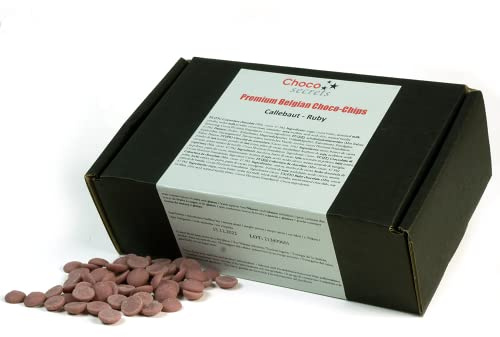 CHOCO SECRETS - 1,5 kg Belgische Ruby Schokolade für Schokobrunnen - Schokofondue Schokolade - Premium Kuvertüre Drops für Schokoladenbrunnen - Chocolate Chips zum Backen und für Desserts