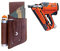 Hammerex Nail Pouch with Gas Station, Orange Leather, 2 Pockets, Open Top