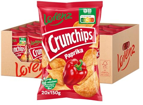 LORENZ | Crunchips Paprika | 20 x 150 g | glutenfrei