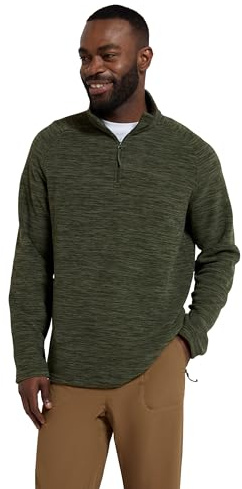 Mountain Warehouse Snowdon Mens Half-Zip Fleece Jumper | Lightweight & Breathable Top, Quick Dry & Anti-Pill Mid Layer, Soft Microfleece for Warmth, Ideal for Layering, Winter