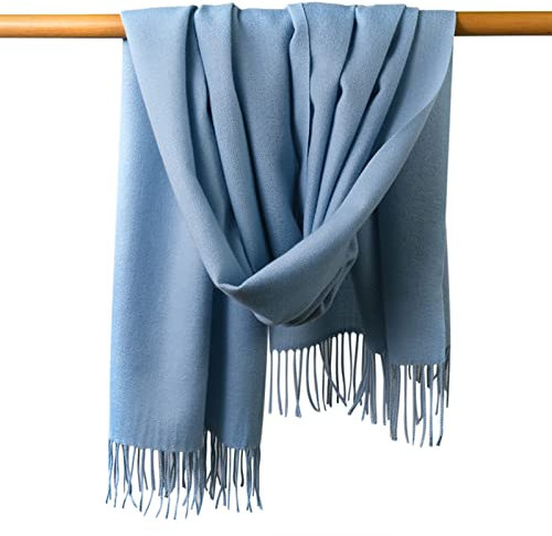 Banemi Damen Winterschal XXL, Kaschmirschal Damen Einfarbige Quaste für Freundin Neujahrsgeschenk 200X70CM