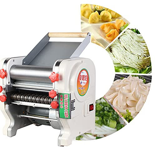MOLVUS UK Plug Auto Stainless Pasta Press Maker Electric Noodle Machine Home or Commercial (Color : FKM180)