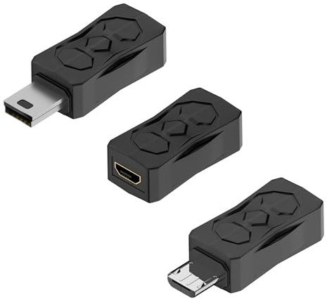 GELRHONR Adaptateur Mini USB vers Micro USB - Convertisseur 5V/2A pour Charge et Data Transfer 480Mbps avec Prise en Charge