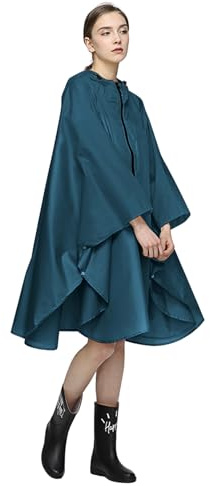 LAMA Poncho Impermeabile per Adulti, Poncho Antipioggia Portatile Riutilizzabile con Cappuccio per Uomo Donna, Escursionismo, Passeggiate in Montagna, Campeggio, Ciclismo, Pesca, Caccia, Viaggi