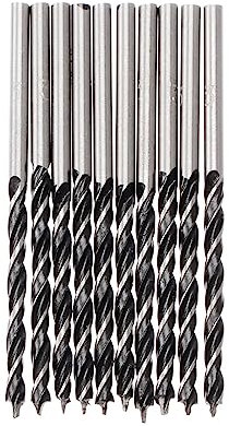 HSS-Stufenbohrer, 10-teiliges Holzbearbeitungswerkzeug, Spiralbohrer, Holzbohrer mit Zentrierspitze, hochfestes Bohrwerkzeug, 3 mm Durchmesser