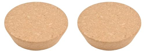INCREWAY Paquete de 2 tapones cónicos de corcho de repuesto para botellas de vino, tarros de vidrio, 110 x 90 x 30 mm