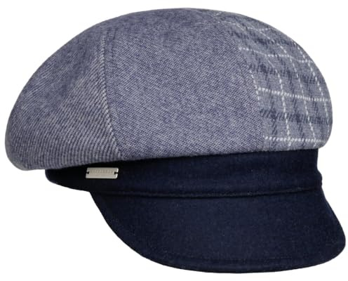 Seeberger Javia Patchwork Ballonmütze Schirmmütze Schildmütze Newsboy-Mütze Damencap Damen - mit Schirm, Futter Herbst Sommer Frühjahr Winter Frühling-Sommer Herbst-Winter