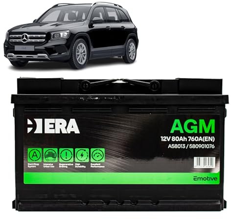 Batteria 80Ah A.G.M. per Mercedes GLB 180 200 250e benzina/ibrido 2019+