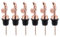 sourcing map 6Pcs Stainless Steel Bottle Pourers, Weighted Auto Flip Olive Oil Dispenser Wine Bottle Stoppers for Oil Beer Drink Vinegar Water Bottle, Rose Gold