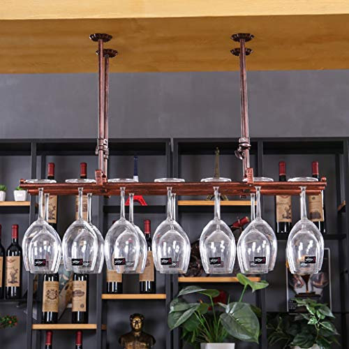 portabottiglie Wine Rack Armadi Porta bicchiere da vino Portabicchieri sottosopra Sospensione Appeso tazze a piede alto armadio telaio calice bottiglie multiple Mensola di stoccaggio Cantina per vino