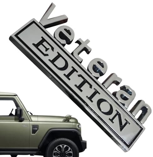 Auto-Emblem „Veteran Edition“, LKW-Emblem „Veteran Edition“ - Auto-Embleme und Abzeichen,Selbstklebendes Auto-Emblem, Buchstaben-Abzeichen-Aufkleber, Auto-LKW-Aufkleber für Fahrzeuge, PKW, LKW, SUV