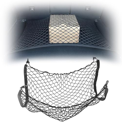 DCZBYCJ Auto Kofferraumnetz für Ford Kuga MK2 2013-2025, Elastisch Nylon Kofferraumnetz Lagerung Mesh Auto Gepäcknetz Kofferraum ZubehöR,90X55cm