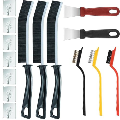 8Pcs Crevice Cleaning Brush, Hard-Bristled Crevice Cleaning Brush, Bathroom Crevice Cleaning Brush Uk, Multifunctional Recess Groove Magic Brush UK, Crevice Cleaning Tool Kit For Home Bathroom Kitchen