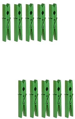 PRETYZOOM 2 Ensembles Épingles À Linge Pinces À Linge en Bois Bambou 25 Pièces * 2