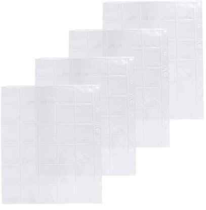 TOGEVAL 4stücke Münzalbum Innenblätter Fächer Transparent Münzsammlung Aufbewahrungstasche Münzhüllen Für Euromünzen Münzhalter Folder Für Sammler