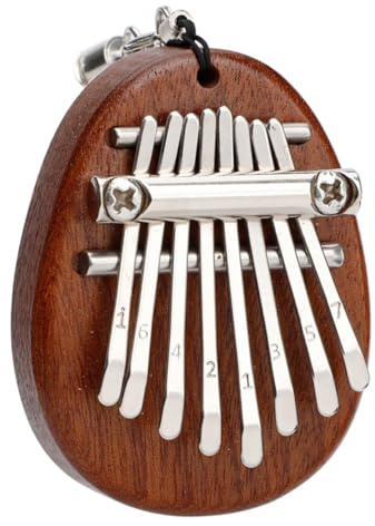 Kisangel Mini-daumenklavier aus Holz Kreatives Fingerklavier für Anfänger Musikspielzeug mit Klarer Tonausgabe Leicht Tragbar für Unterwegs