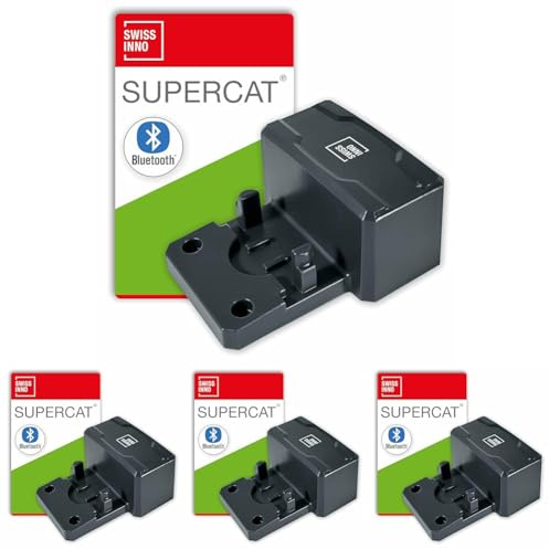 SWISSINNO Fangmelder Connect SuperCat | Digitale Bluetooth Meldung über Auslösung von Maus- + Rattenfallen via Gratis Apple + Google App (Packung mit 4)