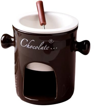Vasos de papel de 8 onzas para fondue de chocolate, incluye taza de fondue y tenedor, mini juego (sin vela de té) con tenedor, perfecto para citas nocturnas de plástico (B, talla única)