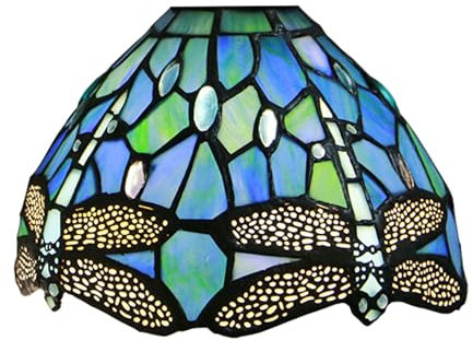 Paralumi da 8 pollici in stile sostituzione in vetro colorato solo apertura di montaggio da 1-5/8 pollici per lampada a pavimento arcuata lampada a sospensione Light scrivania con soffitto leggero,