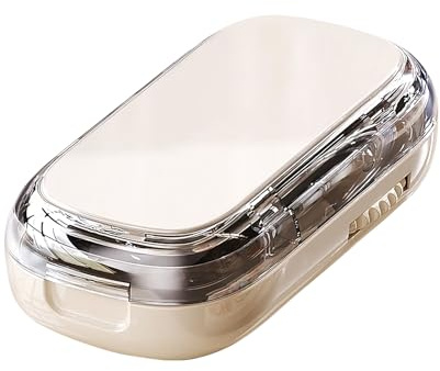 Tablettenteiler Medikamententeiler, Tragbarer Tablettenhalter Mit Teilfunktion, Wöchentlicher Pillenschneider-Organizer für Zuhause, Geschäftsreisen, Krankenhaus, Schule, Camping, Arbeit, Krankenschwe