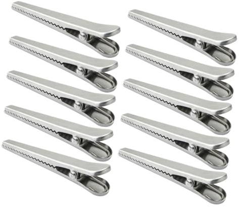 Cabilock 10 pièces Lot de Pinces Sachet Alimentaire Acier Inoxydable Clips de Fermeture Puissants et Étanches pour Conserver Fraîcheur des Aliments