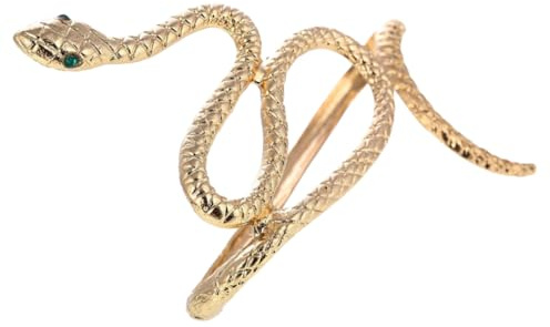 WRITWAA Manchette Stylé pour Serpent en Doré Bracelet Alliage Femmes et Résistant Design Ouvert la Décoloration Rendez- Banquets