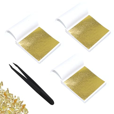 CATELL Blattgold 300 Blatt Imitation Blattgold zum Basteln für DIY Crafting