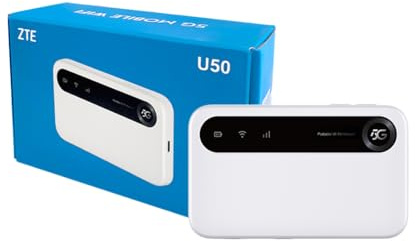 ZTE U50, 5G Portable WiFi Hotspot with SIM Slot Unlocked, Lowcost 5G Modem Router for 32 Home/Business Devices, 5G&4G+, AX1800 WiFi 6, up to 32 Devices (Renewed)