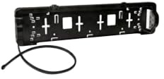 Aspöck Soporte para matrícula LED 12/24 V con cable de 0,8 m IP69 K | Marco de matrícula resistente con iluminación LED IP69K y homologación E24. Ideal para remolques, camiones y portabicicletas.