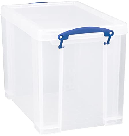 Really Useful Kunststoff-Aufbewahrungsbox leicht robust stapelbar 24 Liter 290 x 465 x 270 mm transparent